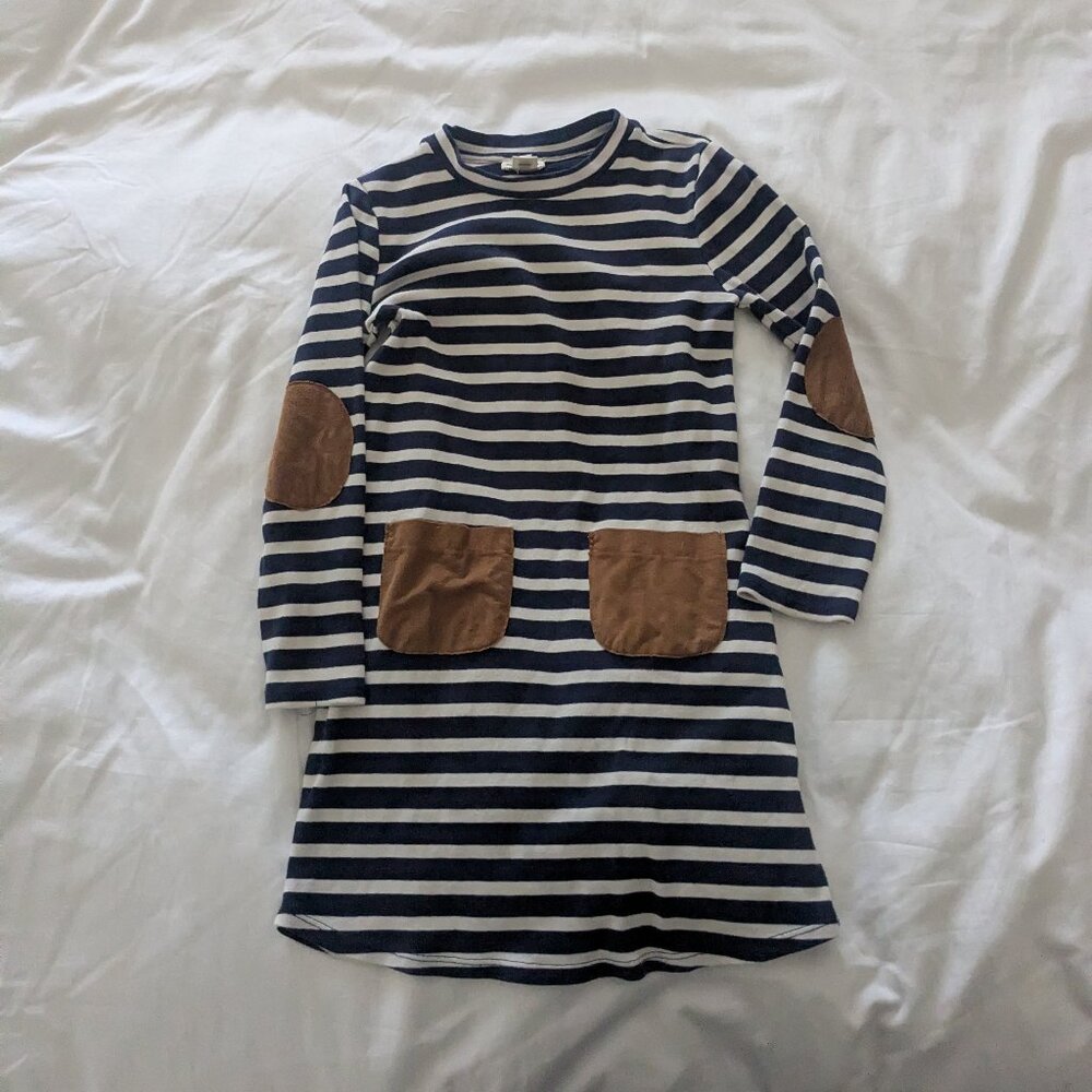 Girls striped long sleeve dress